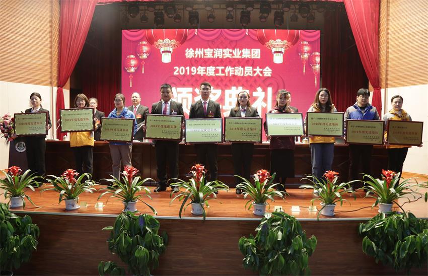 星空官方网站2019年度工作动员大会---集团公司领导为先进单位和先进个人代表颁奖
